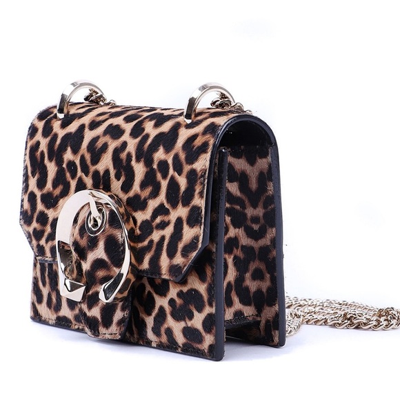 Jimmy Choo Brown and Black Mini Bag with Chain Strap - Picture 2 of 4